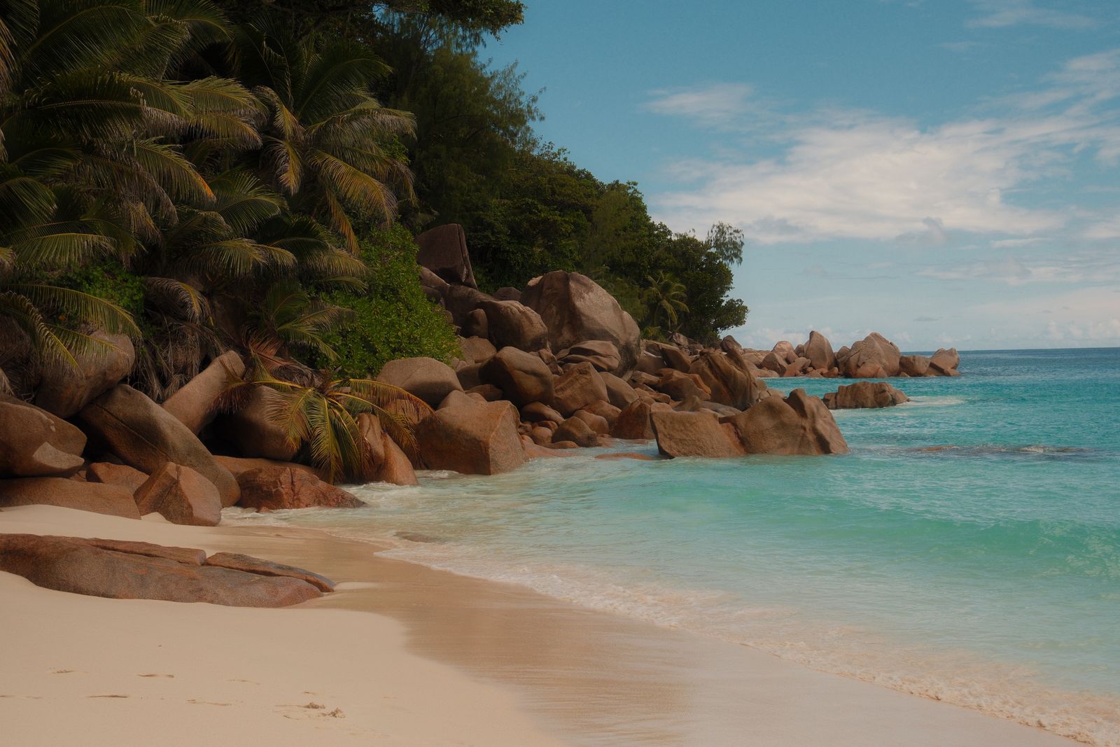 Anse Source d'Argent palm-fringed cove