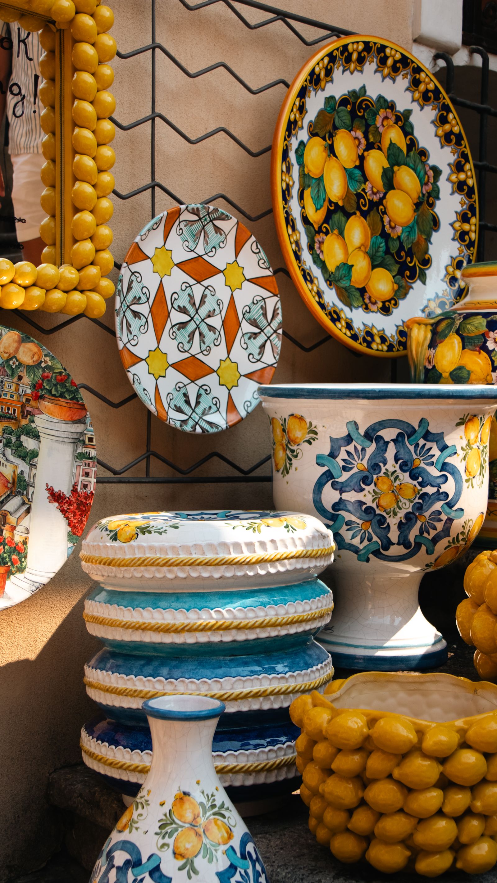Amalfi lemons and traditional ceramics